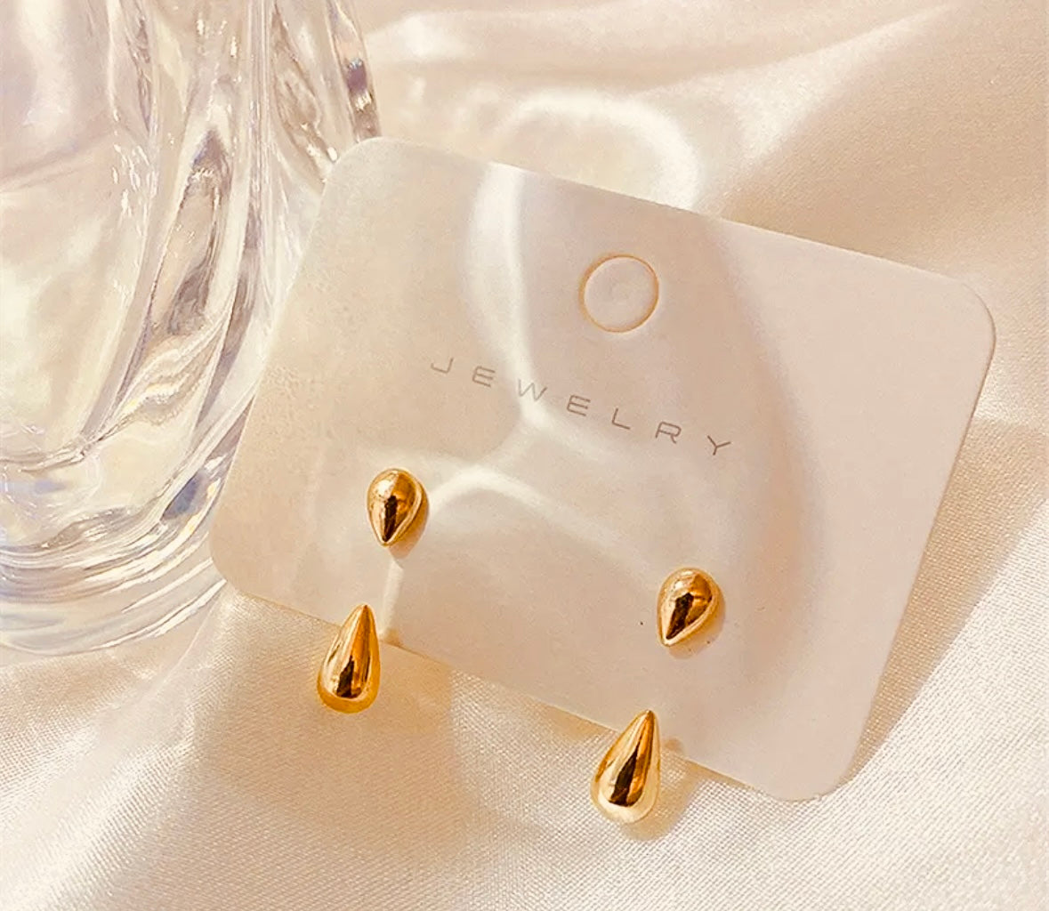 Boucles d'oreilles pour femme style goutte d'eau